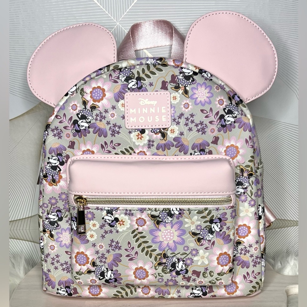 •SOLD• Disney Minnie Mouse Floral Pink Mini Backpack NWT